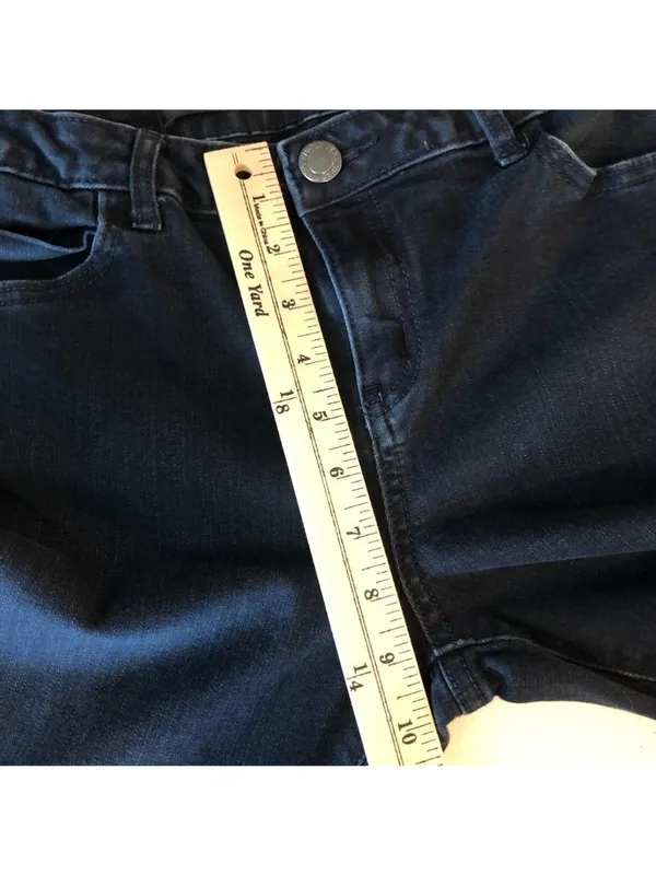 Simply Vera Wang Womens Skinny Jeans Mid Rise Stretch Pockets Dark Wash Denim 8 - Image 7