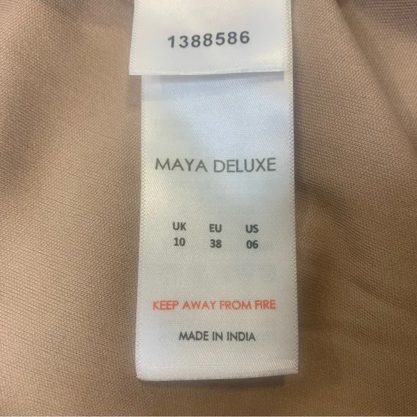 Maya Deluxe (ASOS) Women's Size 6 V-neck Maxi Tulle Dress Chic Sequin Bodice - Image 8