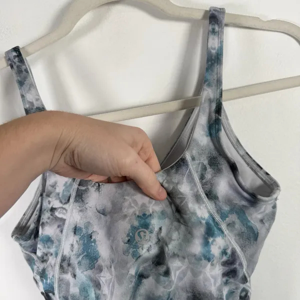 Lululemon Align Tank Light Support Kaleidofloral Blue‎ Gym Workout Womens 6 - Image 5