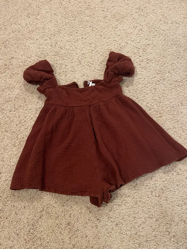 Deep brown princess Polly Lorna romper size 4 #134 - Image 2