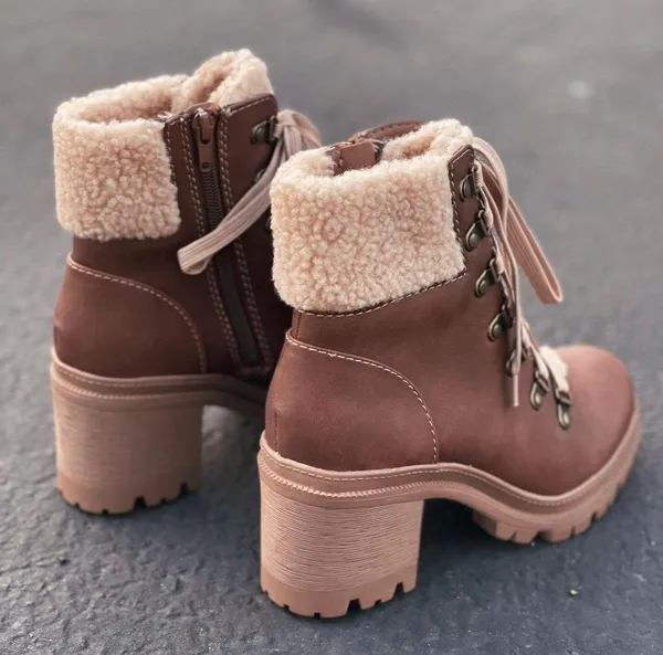 Soda Coganic Sherpa lug Sole Bootie - Image 4