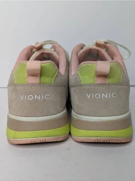Vionic Blush Pink & Lime Green Accent Women's Sneakers - Image 3