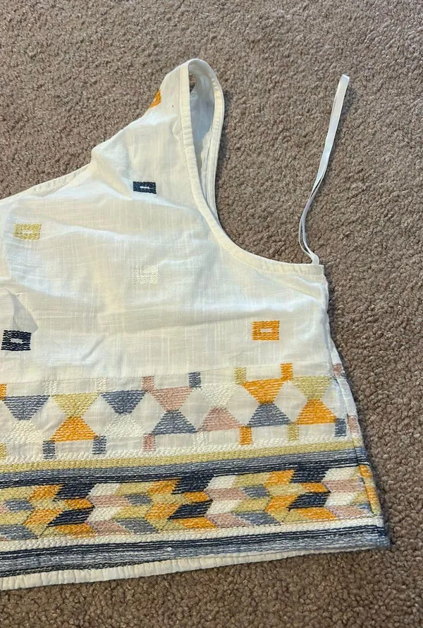 Tribal And Me Shoulder Crop Top - Image 4