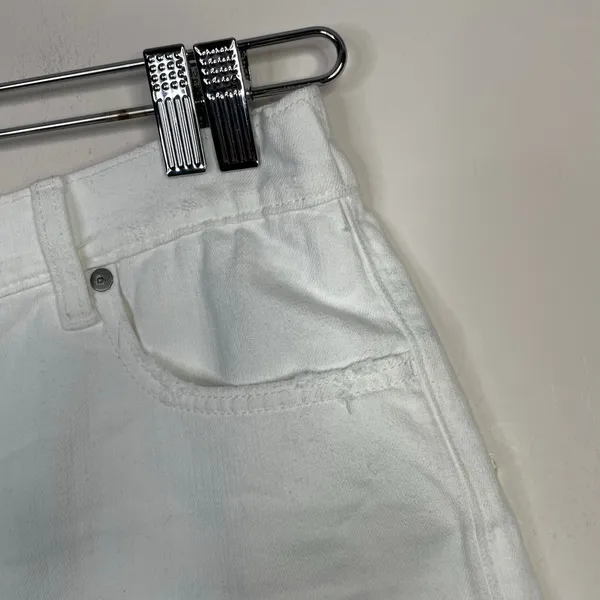 Aerie Daydream Distressed Comfy Denim Jean Shorts cutoffs White plus XXL 20 - Image 4