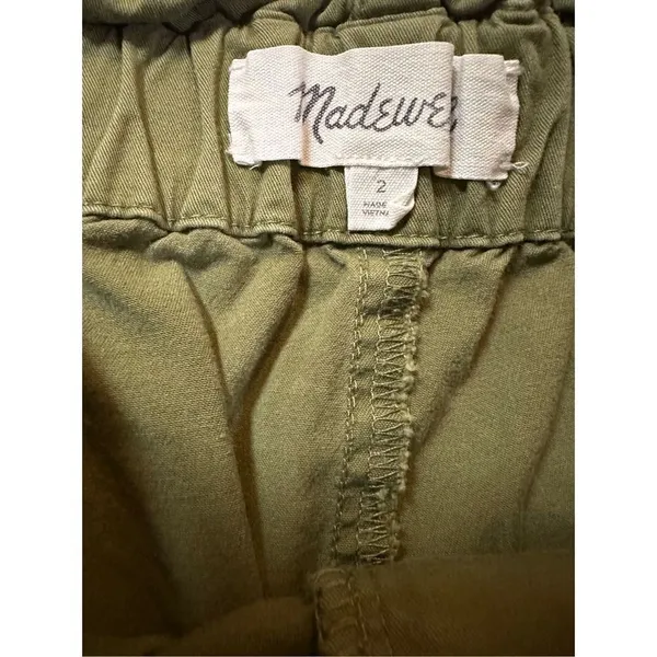 Madewell Double Button Tapered High Rise Pants sz‎ 2 paper bag waist - Image 6