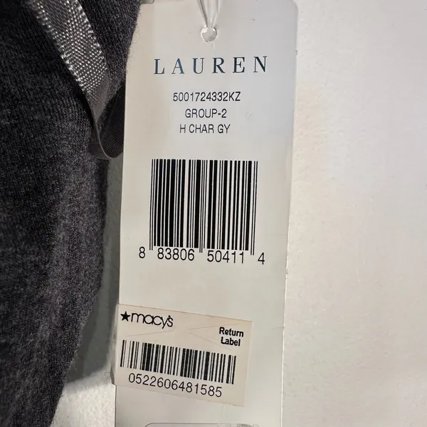 Lauren Ralph Lauren Pilar Heather Gray‎ Ruched Blouson Dress 16 NWT $139 - Image 4