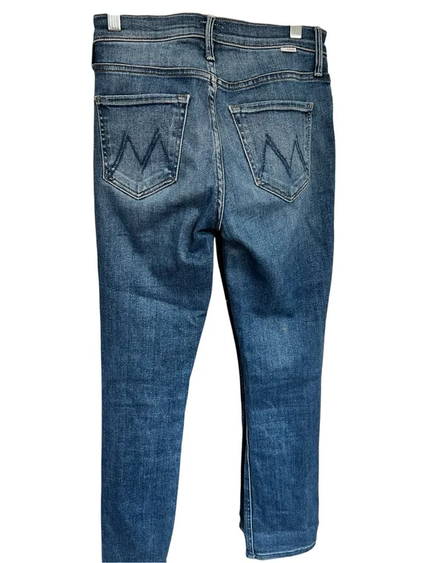 MOTHER Straight Leg Jeans in Washed Blue - Image 2