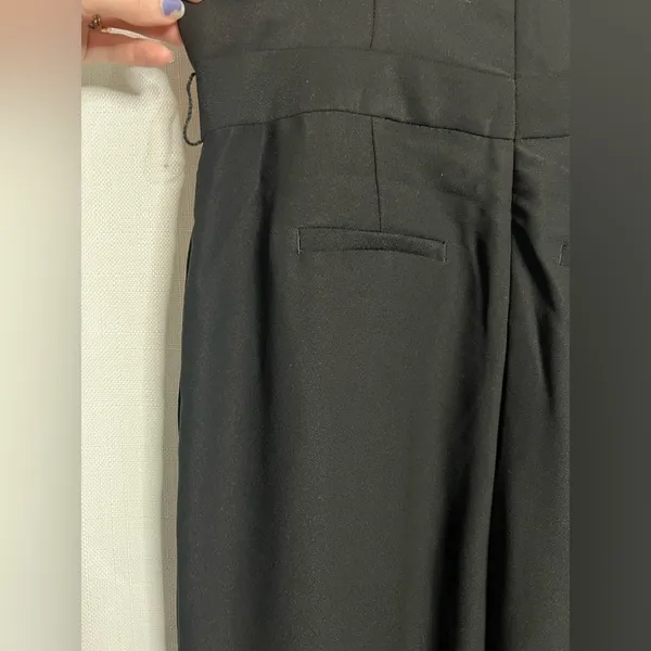 Banana Republic Black V Neck Jumpsuit Medium - Image 7