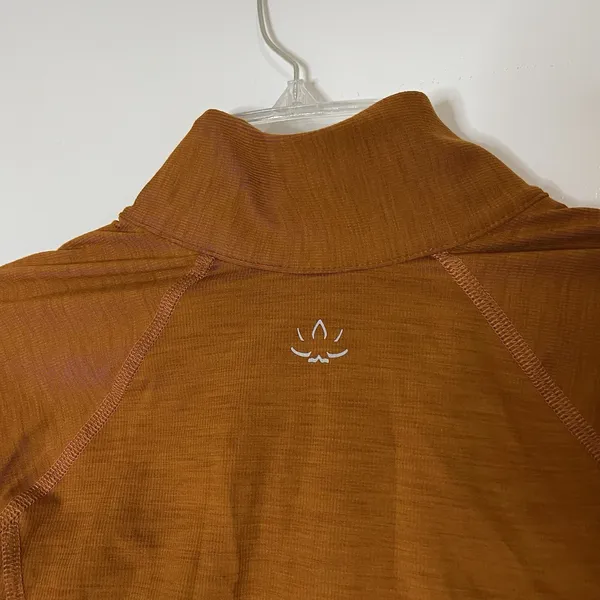 Beyond Yoga Heather Rib Take A Hike Zip Pullover orange rust size small - Image 3