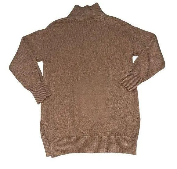 Anthropologie Maeve crystal mock neck oversized sweater in tan women’s size XS - Image 2