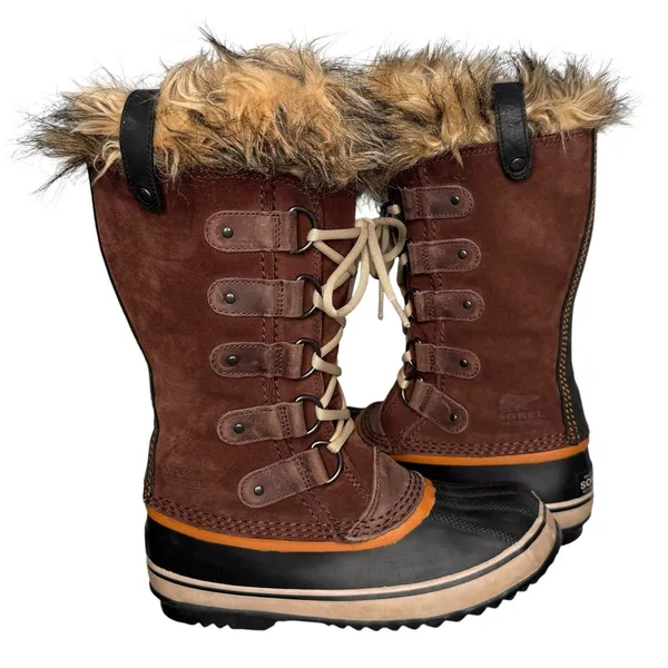 Sorel Joan of Arctic Faux Fur Waterproof Winter Boots Brown Women’s 6.5 - Image 4