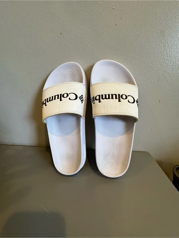 Columbia White Slide with Black Logo - Image 2