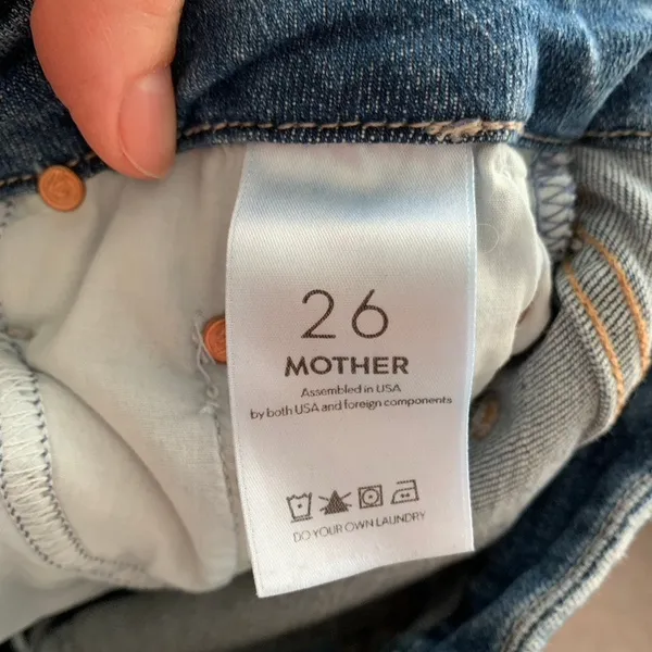 Mother Denim The Looker Ankle Fray Jean One Smart Cookie Blue Womens Size 26 - Image 15