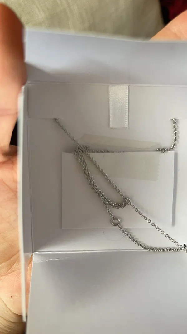 Michael Kors Silver Brass Necklace MKJ7326040 NEW - Image 4