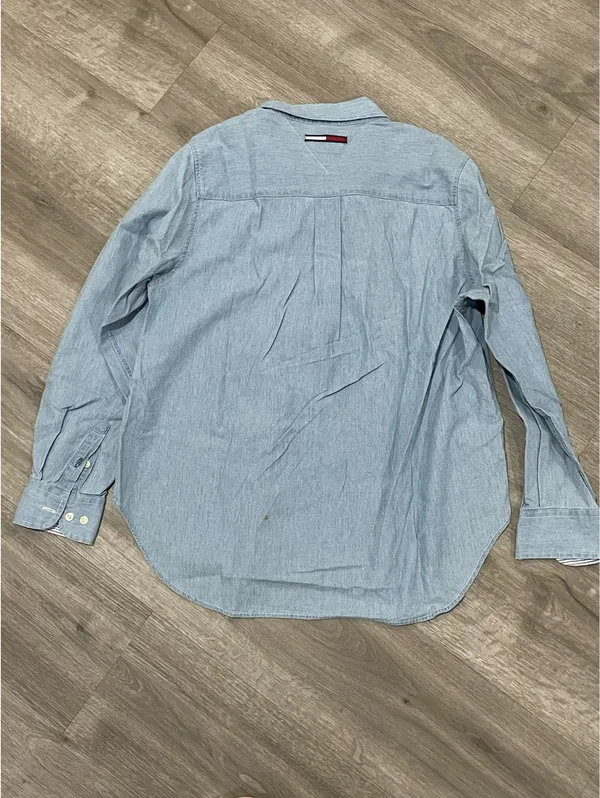 Tommy Hilfiger Denim Light Blue Button-Up Shirt - Image 3