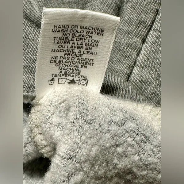 WILDFOX‎ Sweatshirt Hoodie Women’s Small Gray Oversized Lace Up Hutton USA Made - Image 11