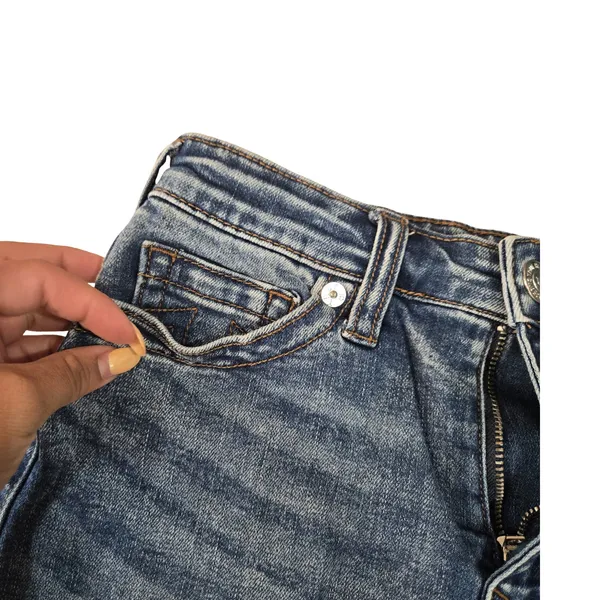 True Religion Denim Distressed Shorts Size: 29 **FLAW** - Image 4