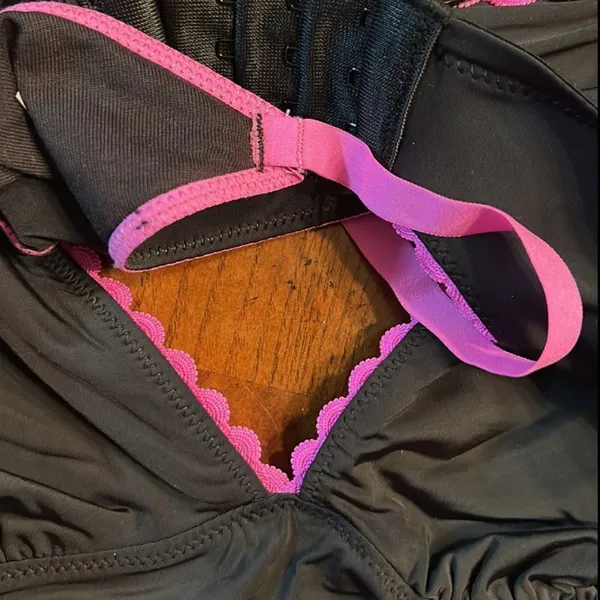 Parade Pink and Black Bralette and Thong Set(Size Large) - Image 4