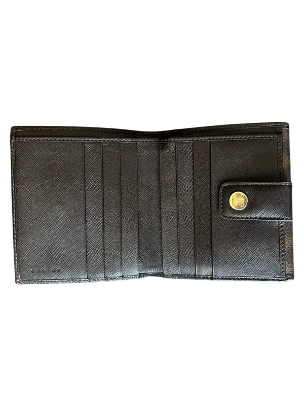Vintage Celine Macadam Canvas Bifold Wallet Brown Triomphe - CE00/22 - Image 3