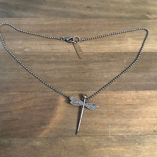 Perch Vintage Dragonfly Pendant Necklace - Image 4