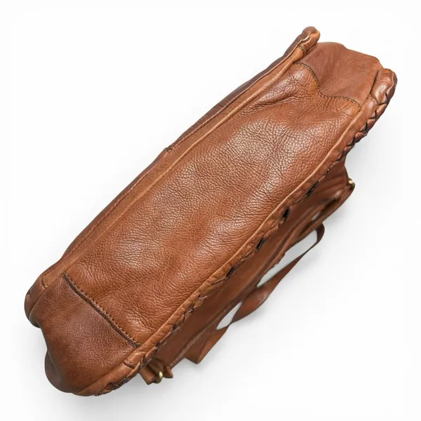 Marta Ponti Brown Woven Soft Leather Shoulder‎ Bag Boho Italian Style Satchel - Image 3