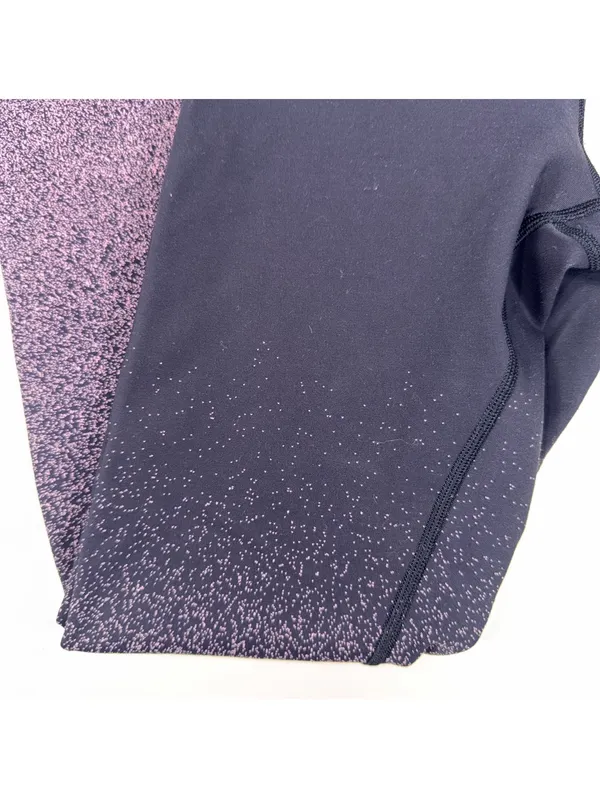 Lululemon Women’s Size 6 Leggings Black Pink Ombre Speckled - Image 3