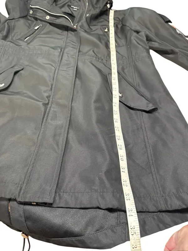 Kenneth Cole New York Women's Black Hooded Utility Parka Jacket - Size XL - Image 5