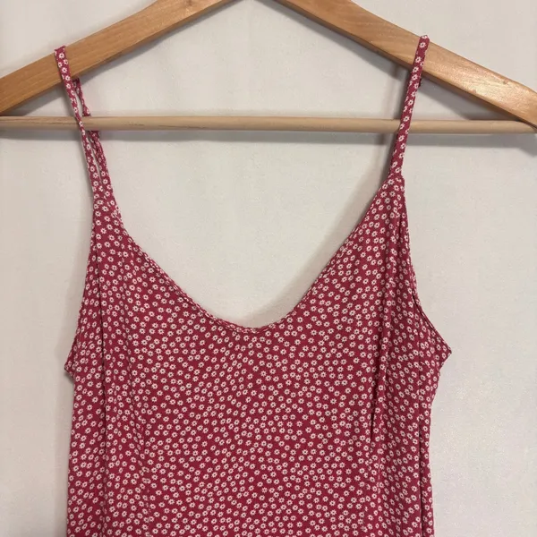 Abercrombie & Fitch‎ Midi Slip Dress Womens XS Pink Floral Ditsy Y2K 90s Cottage - Image 3