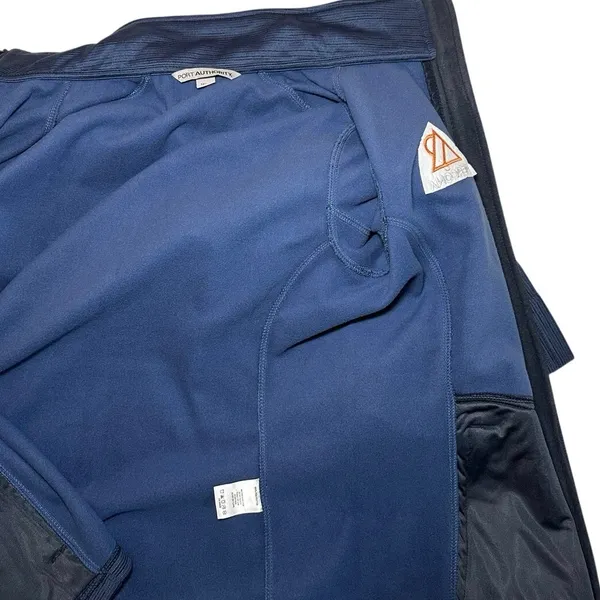 Port Authority Navy Digi Stripe Fleece Jacket Percona Logo Medium L231 New Gorp - Image 3