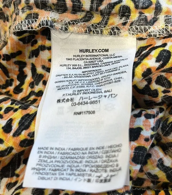 Hurley Leopard Animal Wide Elastic Waistband Drawstring Loungewear Pants XL - Image 8