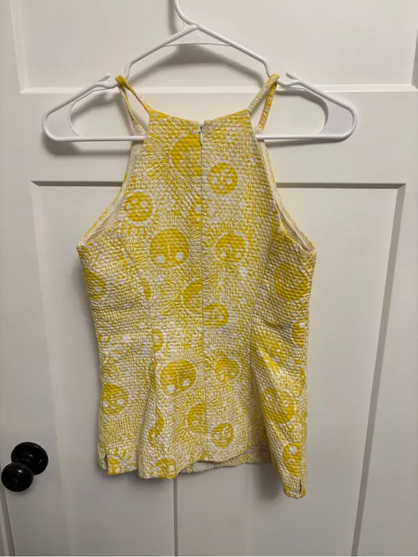 Lilly Pulitzer Yellow and White Top - Image 3