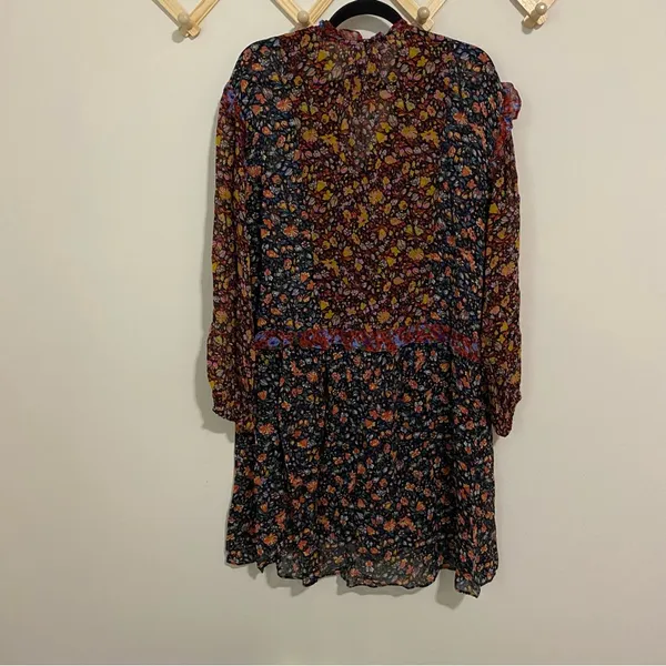 Anthropologie Sheer Floral Flowy Dress size Medium - Image 9