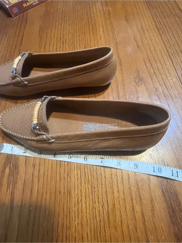 VTG Salvatore Ferragamo tan Leather Horse bit Driving Loafers 7 1/2 C SN 21759 - Image 13