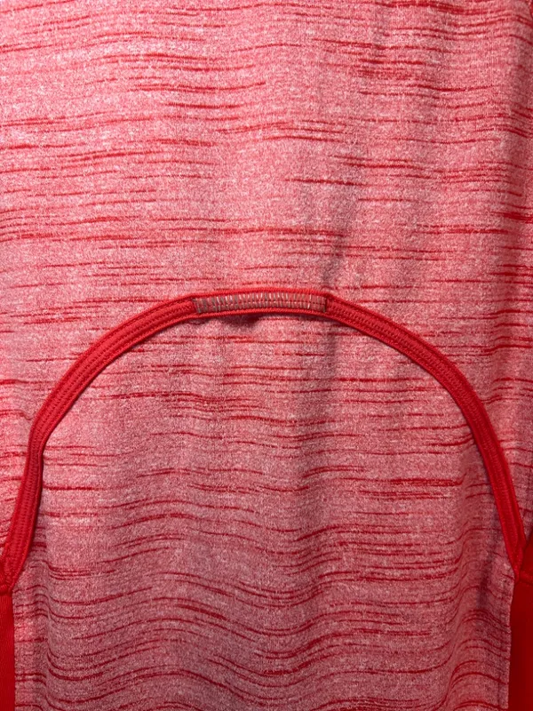 Athleta Running Wild 1/2 Zip Pullover Shirt Red Performance Pocket Reflective Lg - Image 10