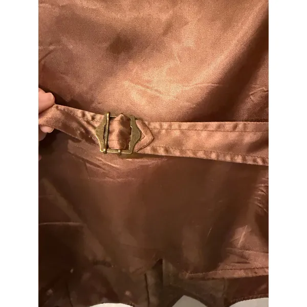 Wilsons Leather Suede Vest Womens Small Western Boho Button Front Cinch Back - Image 3
