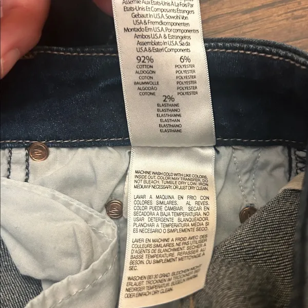 Mother denim HW Looker Ankle Fray in Night Owl dark wash ladies size 26 grunge - Image 10