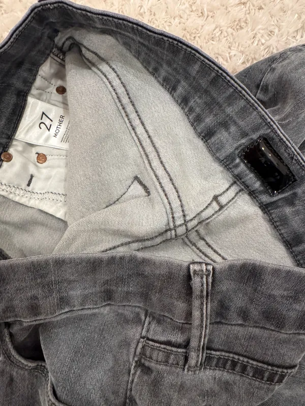 MOTHER Denim Jeans The Looker Skinny Black Animal Print - Image 4