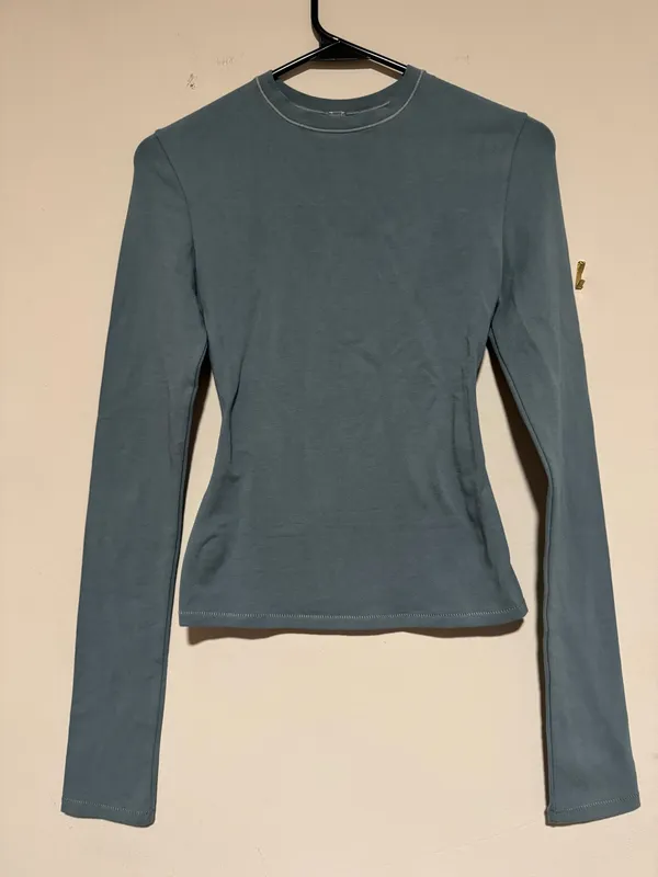 SKIMS Cotton Jersey T-Shirt Long Sleeve XS - Image 2