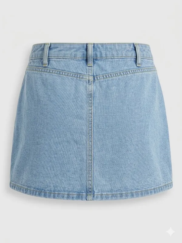 Jean skirt by pretty little things - light washed- us size 6- nwt - Image 3
