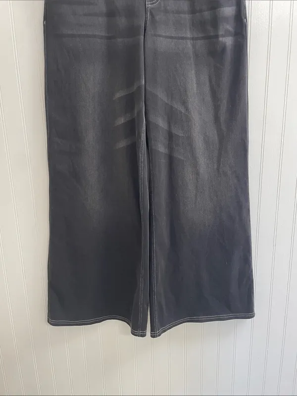 HALARA Flex High Waisted Pockets Baggy Wide Leg Washed Casual Jeans Size L NWT - Image 9