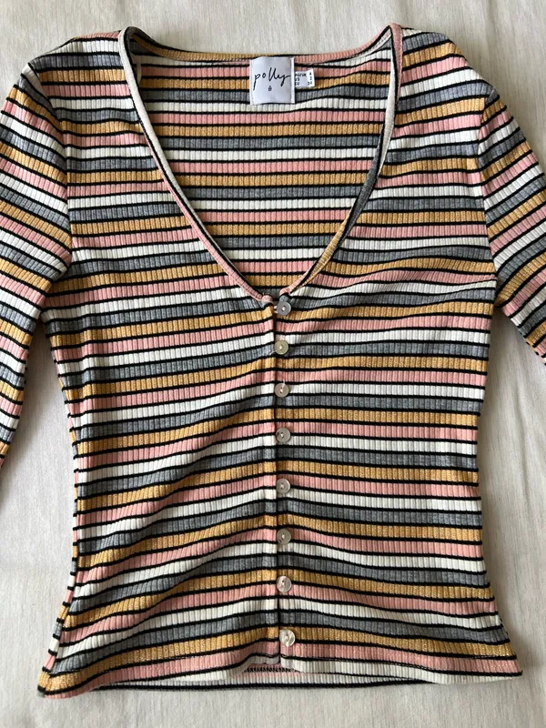 Princess Polly Striped Button Down Top - Image 2