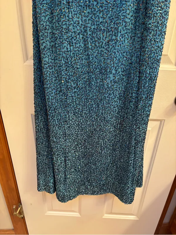Cache Ombré Silk Beaded Maxi Dress - Image 3
