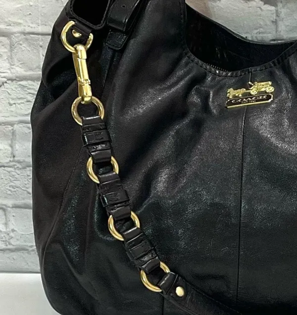 Coach 15958 Madison Black Leather Large Convertible Shoulder Bag. - Image 7