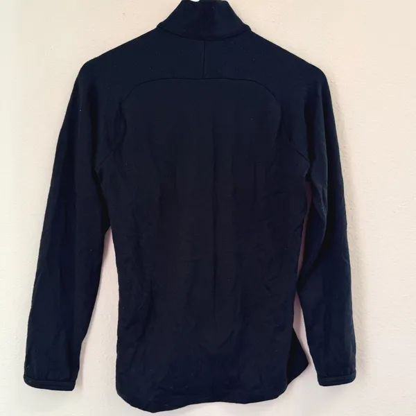 Icebreaker Sport 320 Black Merino Wool Quarter Zip Pullover Sweater Women's M - Image 2