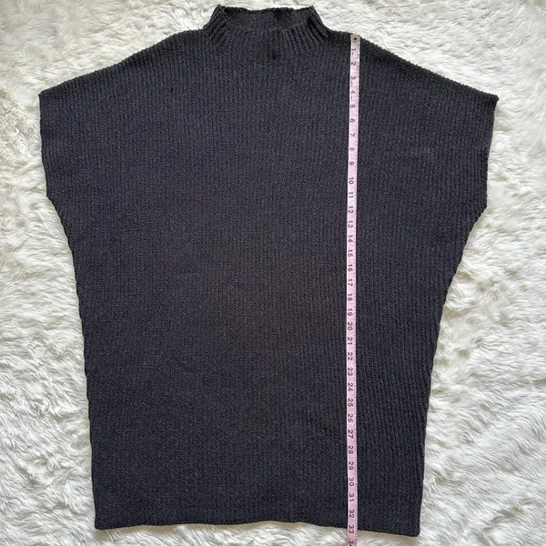 Free People FP Beach Dress Mango Sweater Mini Oversized Ribbed Knit Black M - Image 12