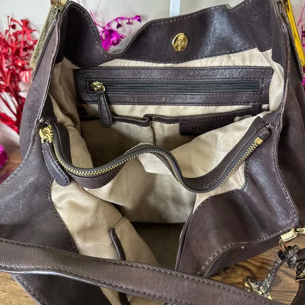 MICHAEL KORS Brown Matilda Shoulder Tote - Image 9