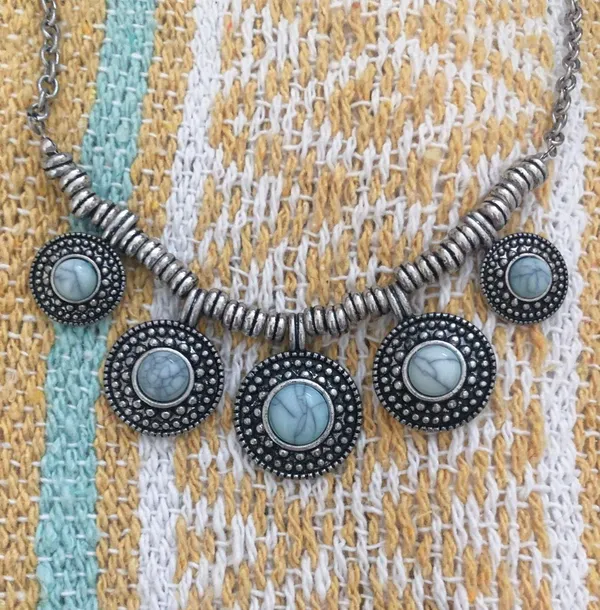 Turquoise Necklace Blue - Image 2