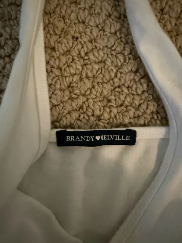Brandy Melville Top Halter White - Image 2