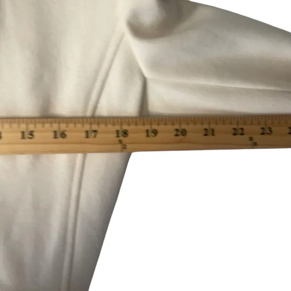 Moda Size Small‎ Wool Blend Cream Button Belted Pea Coat Old Money - Image 6