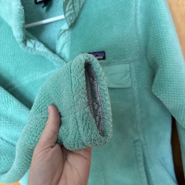 Patagonia Fleece Pullover Jacket Ladies Small Green‎ Sweatshirt - Image 7